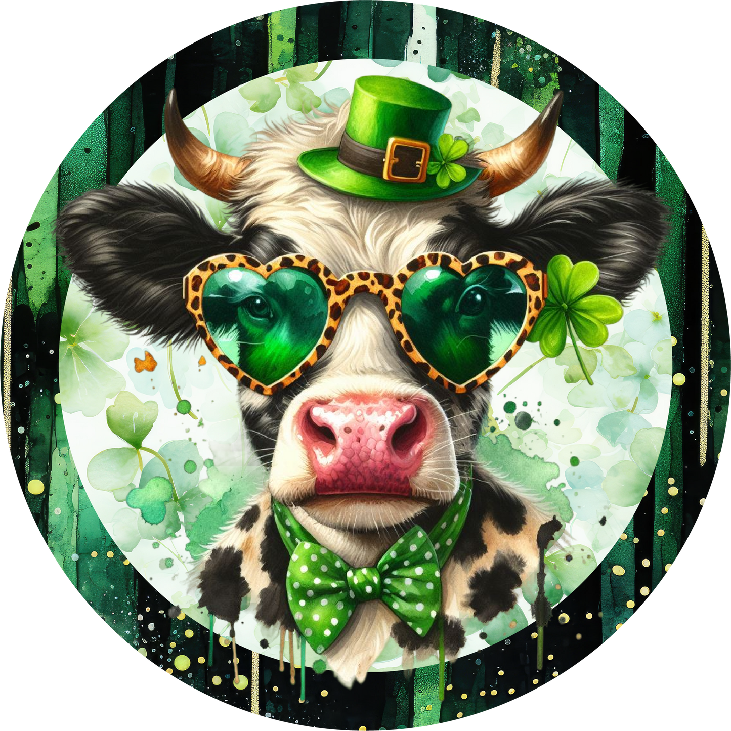 Saint Patrick's Day Cow Metal / Vinyl Sign - Made in USA