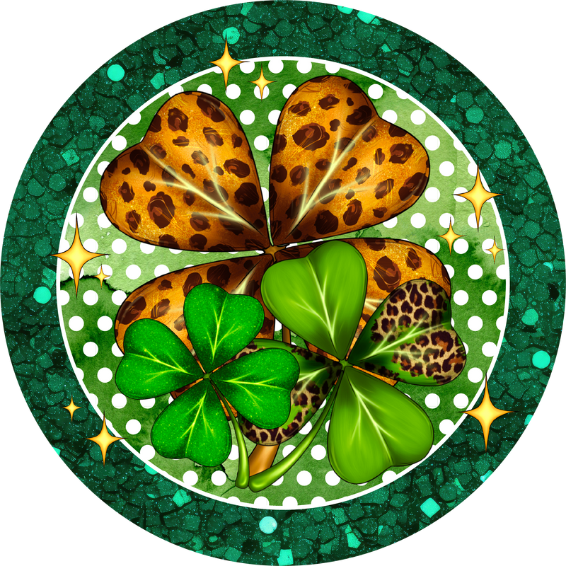 Saint Patrick's Day Metal Sign: Clover Leaf - Made In USA