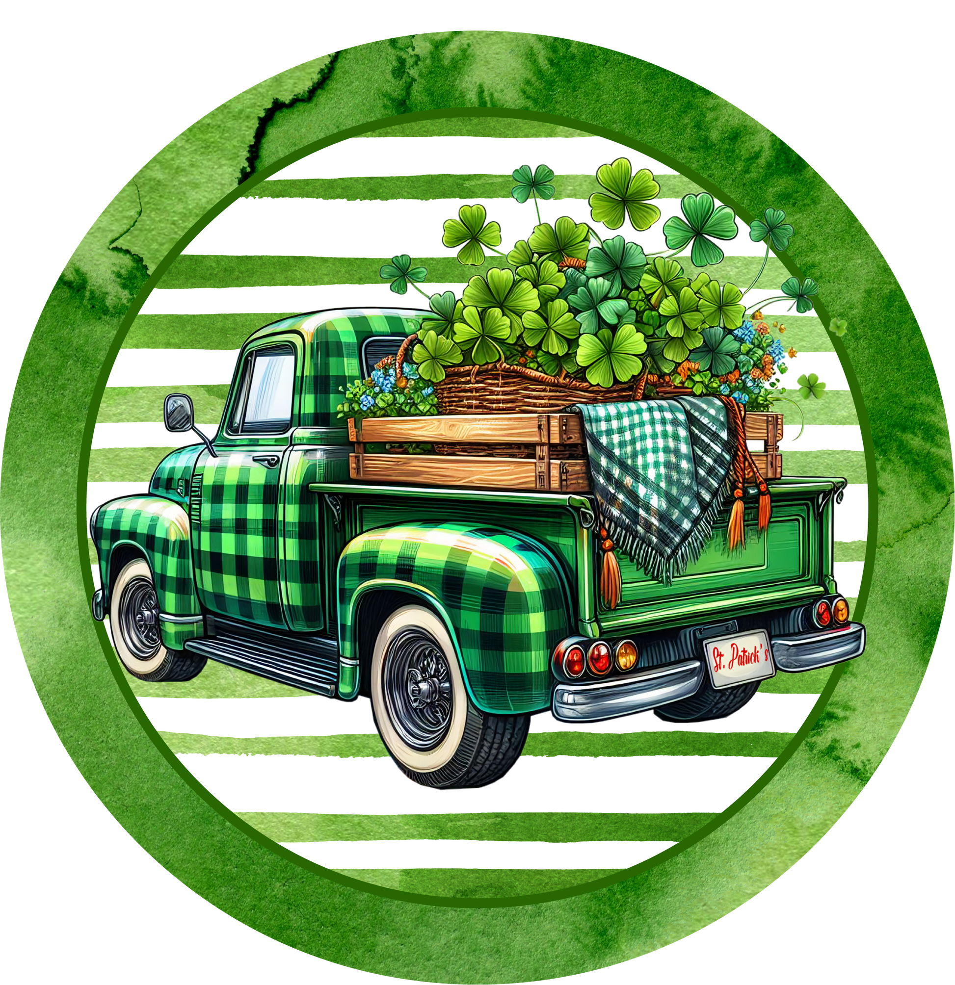 Saint Patrick's Day Truck Metal / Vinyl Sign - Made in USA