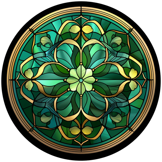 Green Flower De Metal / Vinyl Sign - Made in USA