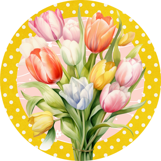 Spring Flower Bouquet Metal / Vinyl Sign - Made in USA