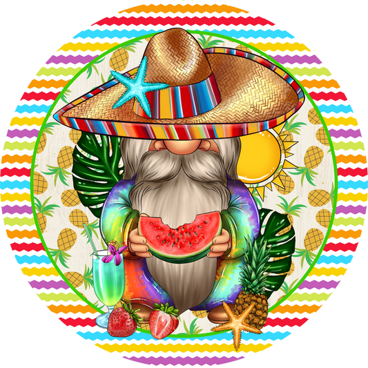 Gnome Summer Metal / Vinyl Sign - Made in USA