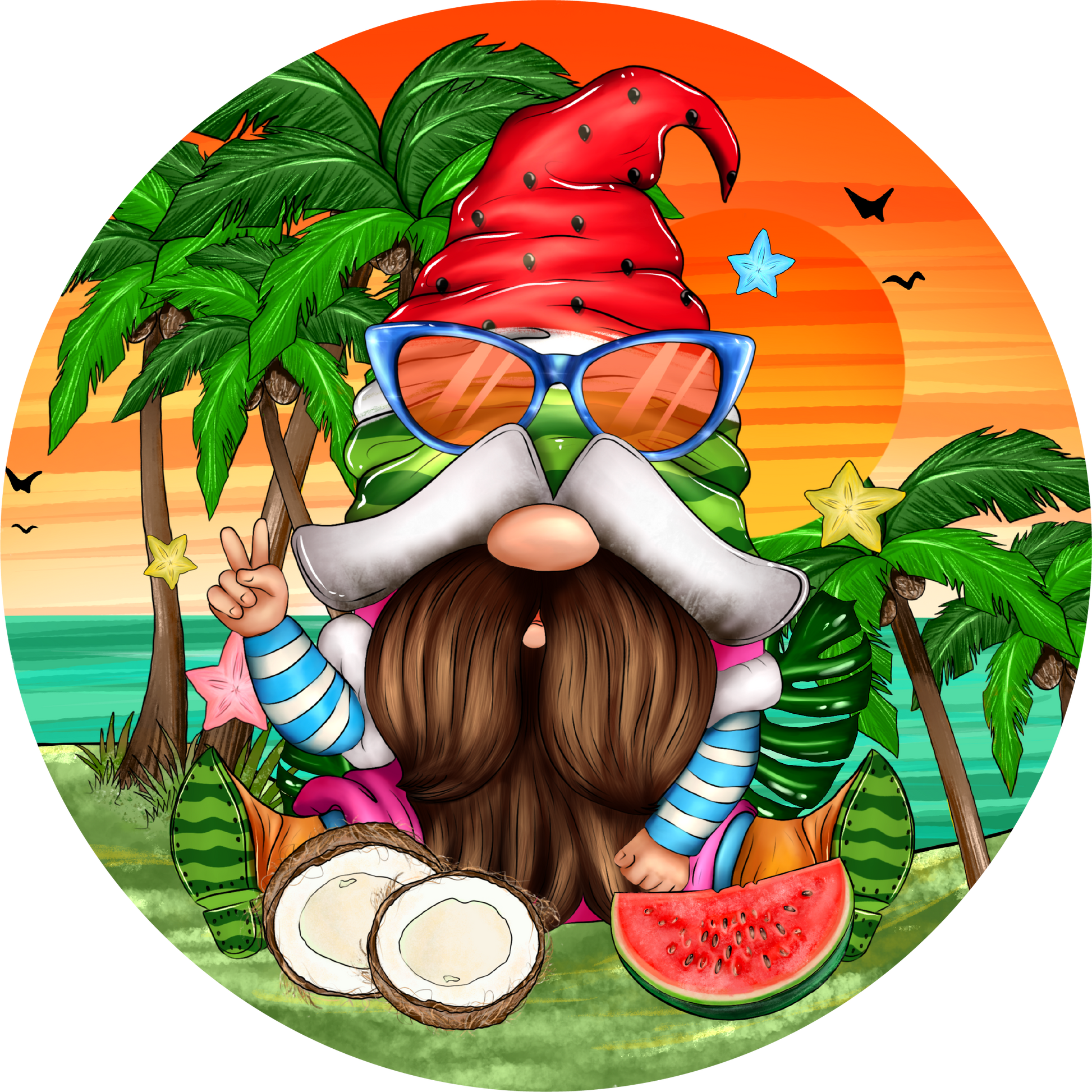 Gnome Summer Metal / Vinyl Sign - Made in USA