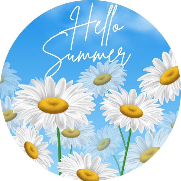 Hello Summer Metal Sign - Made In USA