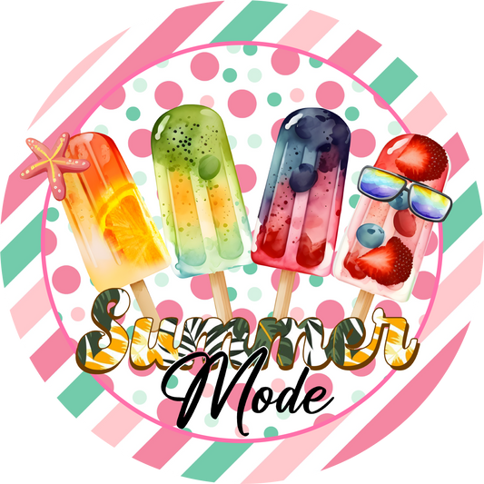 Ice Summer Mode Metal / Vinyl Sign - Made in USA