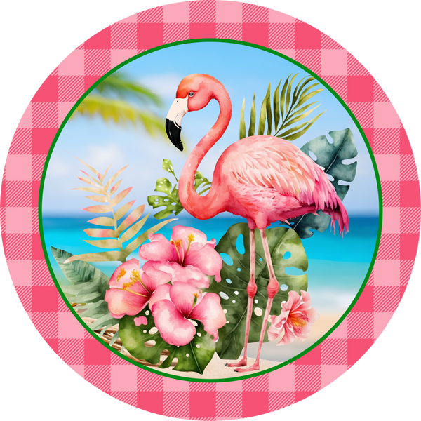 Flamingo Bird Metal Sign - Made In USA