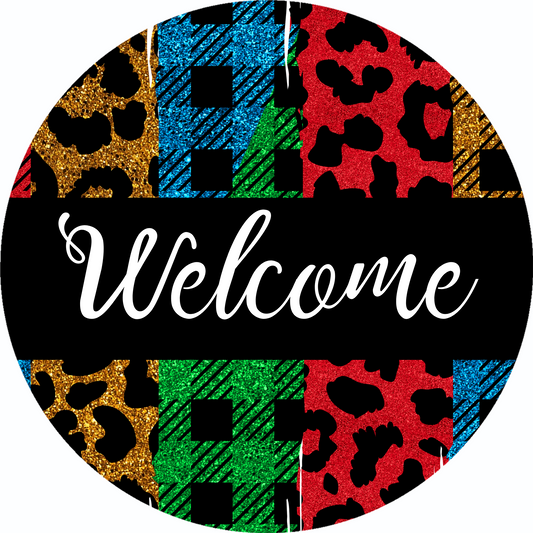 Welcome Color Print Metal / Vinyl Sign - Made in USA