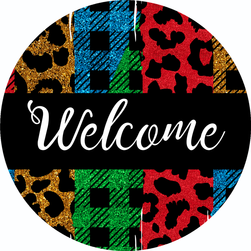 Welcome Color Print Metal Sign: Made In USA - BBCrafts