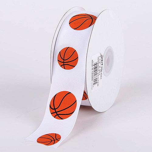 Wholesale Sports Ribbons by Yards - Grosgrain Ribbon in Sports Design