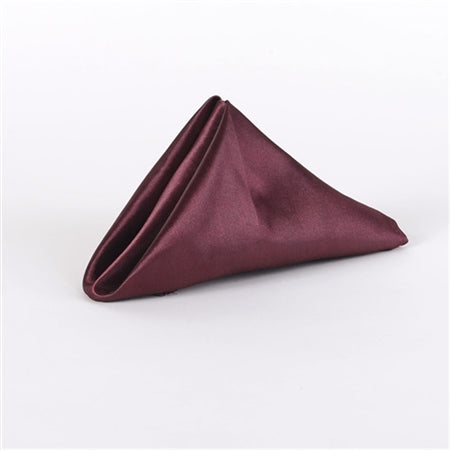 Burgundy - 20 x 20 Satin Napkins - Pack of 5