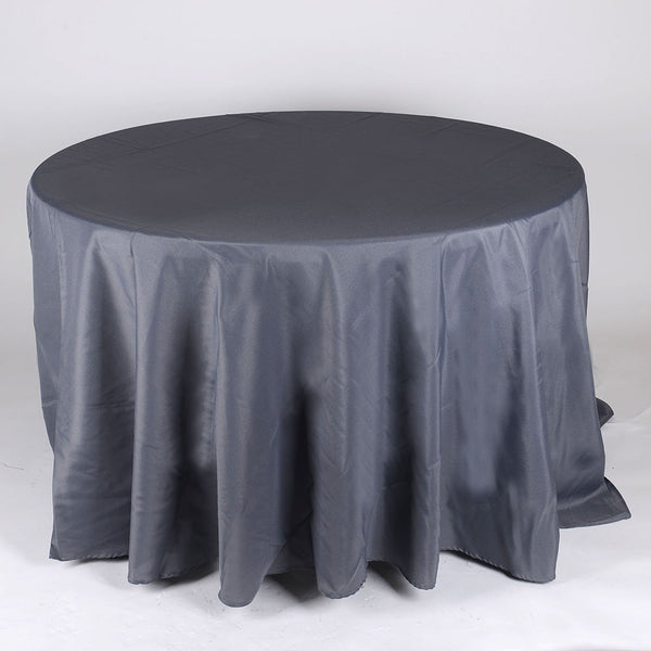 Charcoal - 132 Inch Round Polyester Tablecloths - 132 Inch | Round