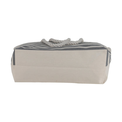 Large Canvas Beach Tote Bag Cotton Rope - 19 Inch x 15 Inch - Women Swim Pool Bag Large Tote