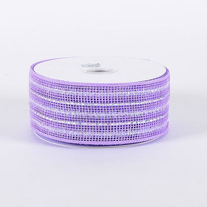 Lavender - Laser Metallic Mesh Ribbon - 2-1/2 inch x 25 Yards
