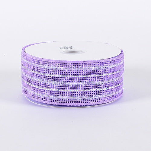 Lavender - Laser Metallic Mesh Ribbon - 2-1/2 inch x 25 Yards