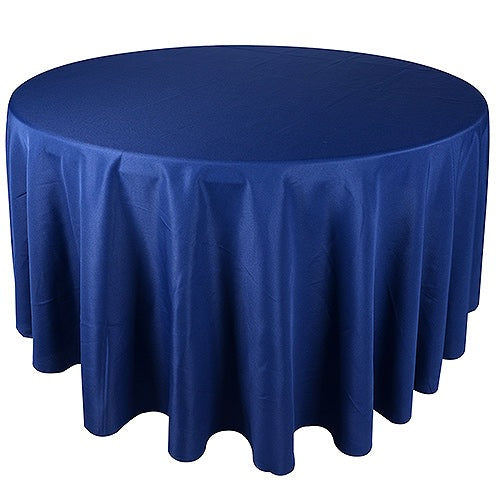 Navy - 70 Inch Round Tablecloths - W: 70 Inch | Round