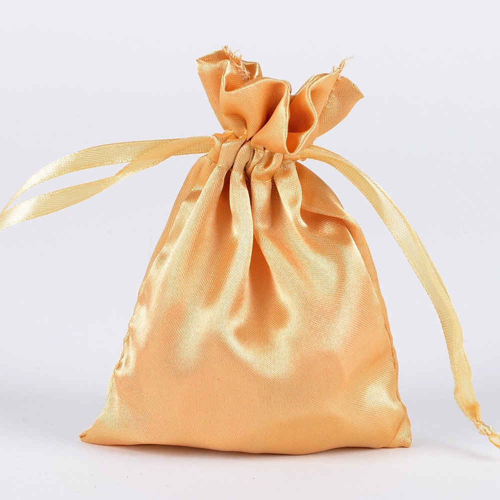 Old Gold - Satin Bags - 3x4 Inch - 10 Bags
