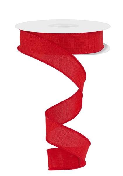 Red - Royal Burlap Ribbon - 7/8 Inch x 10 Yards