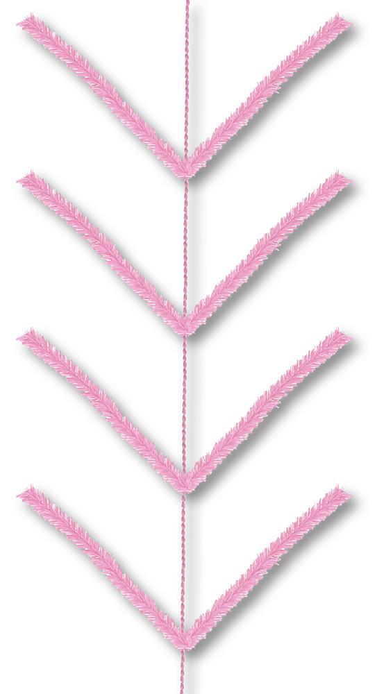 Pink - Pencil Work Garland X22 Ties - 9 ft.