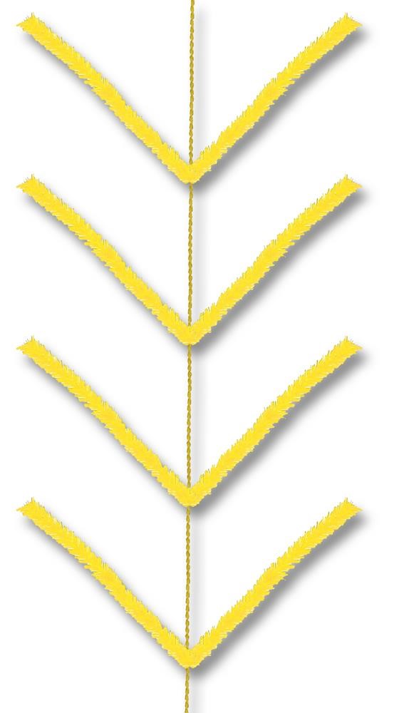 Yellow - Pencil Work Garland X22 Ties - 9 ft.